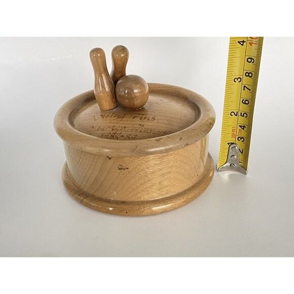 Myrtlewood Bowling Trophy Covered Bowl & Bowling Pin Recognition - Picture 10 of 12